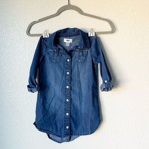 Girls Old Navy Chambray Denim Shirt Dress